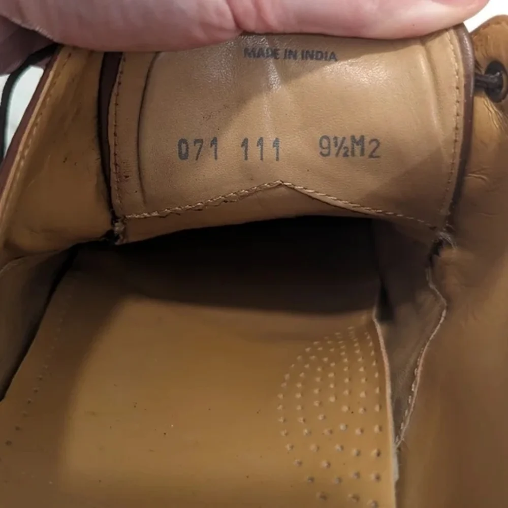 Cole Haan Men's Grand OS Brown Plain Toe Lace Up Oxford Dress Shoes Size 9.5 M
